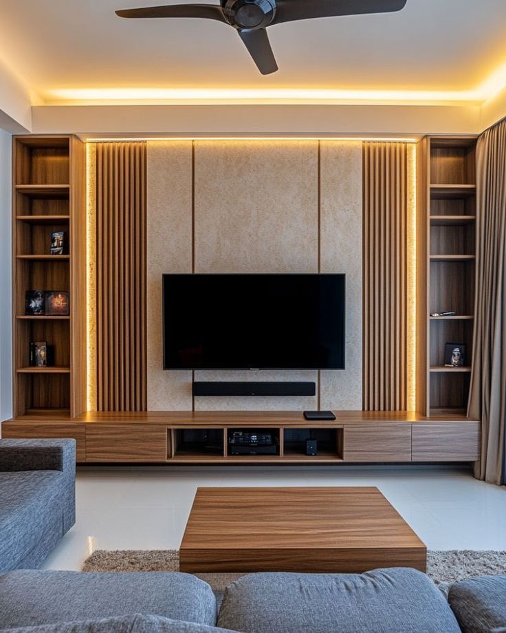 Floating TV Wall Unit with Storage